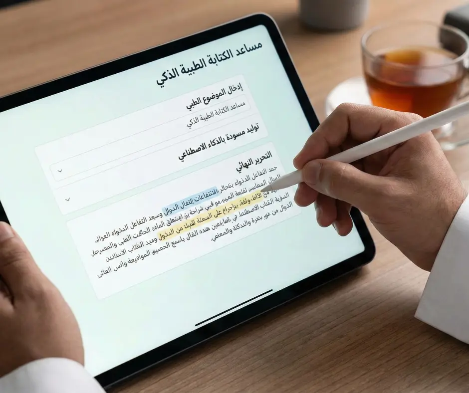 أدوات الذكاء الاصطناعي المساعدة في تحرير وتدقيق كتابة المحتوى الطبي بدقة علمية.